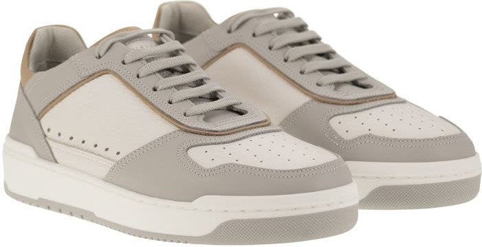 CALFSKIN BASKET SNEAKERS