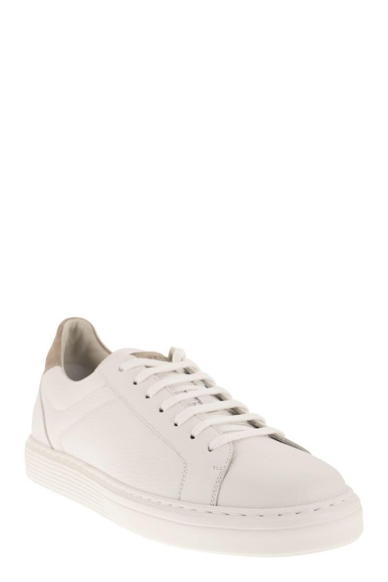 CALFSKIN TRAINERS WITH GRAIN