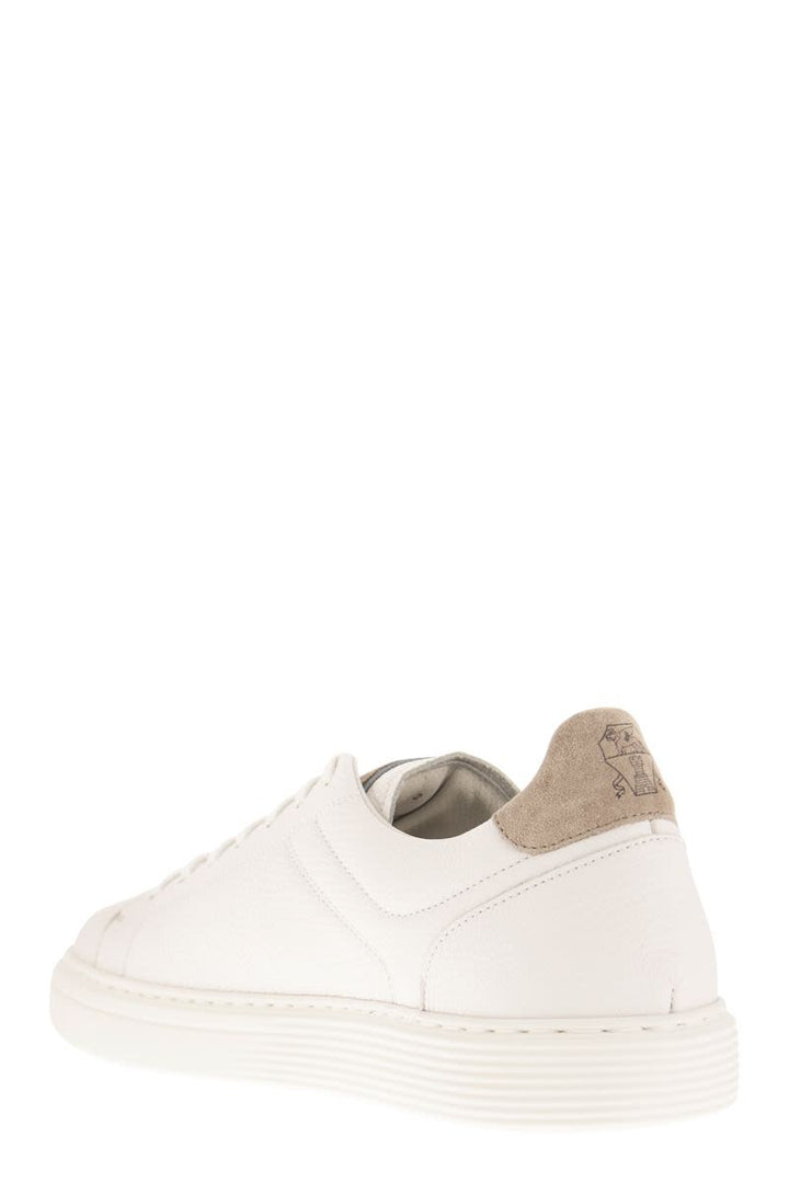 CALFSKIN TRAINERS WITH GRAIN