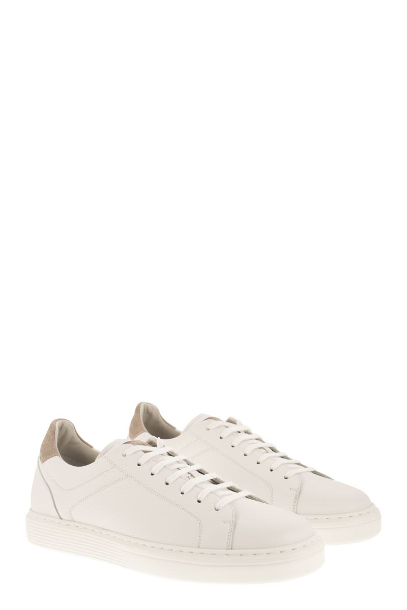 CALFSKIN TRAINERS WITH GRAIN