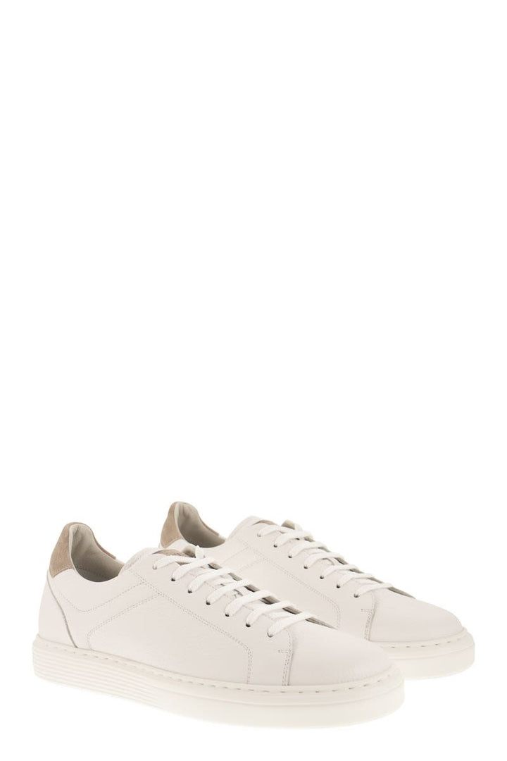CALFSKIN TRAINERS WITH GRAIN