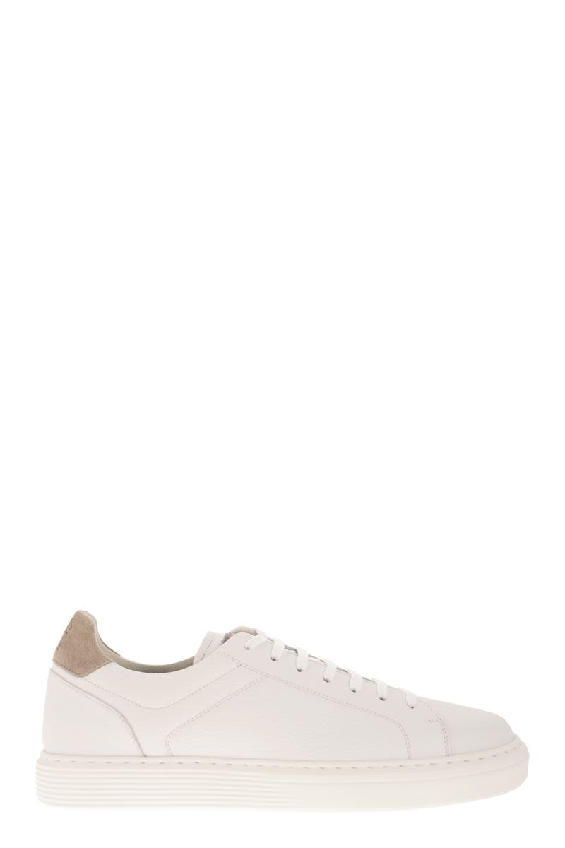 CALFSKIN TRAINERS WITH GRAIN