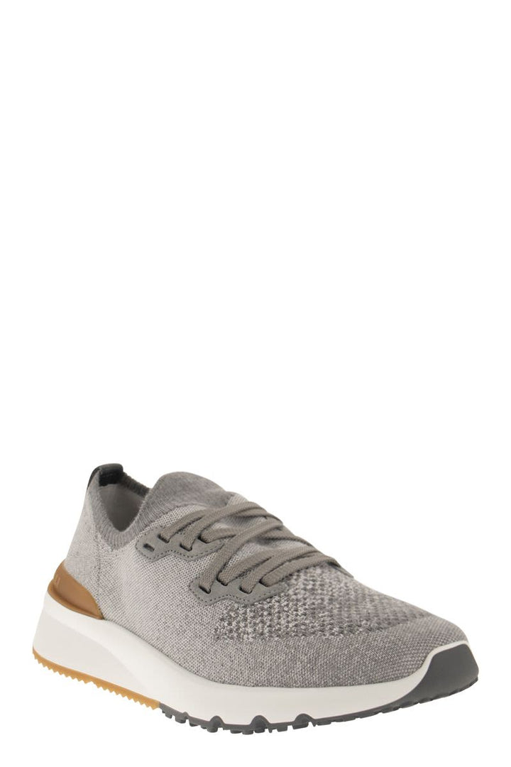 RUNNERS IN CHINé COTTON KNIT
