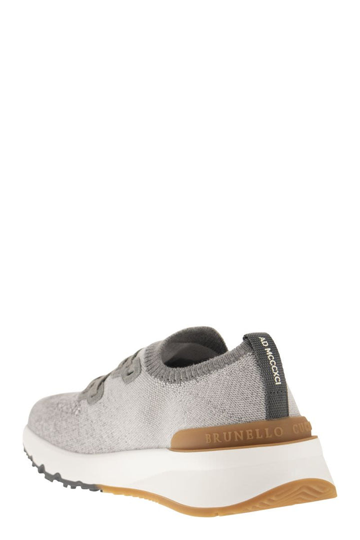 RUNNERS IN CHINé COTTON KNIT