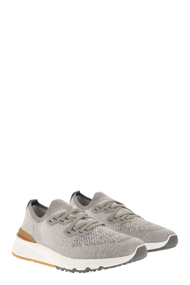 RUNNERS IN CHINé COTTON KNIT