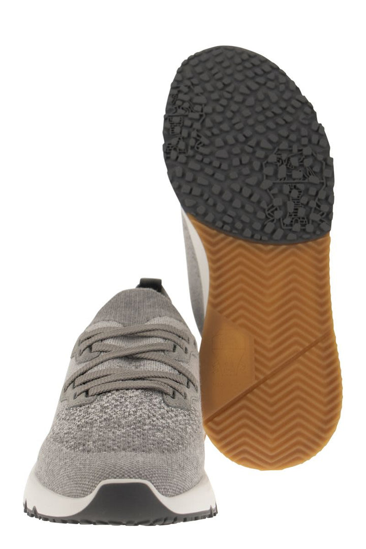 RUNNERS IN CHINé COTTON KNIT