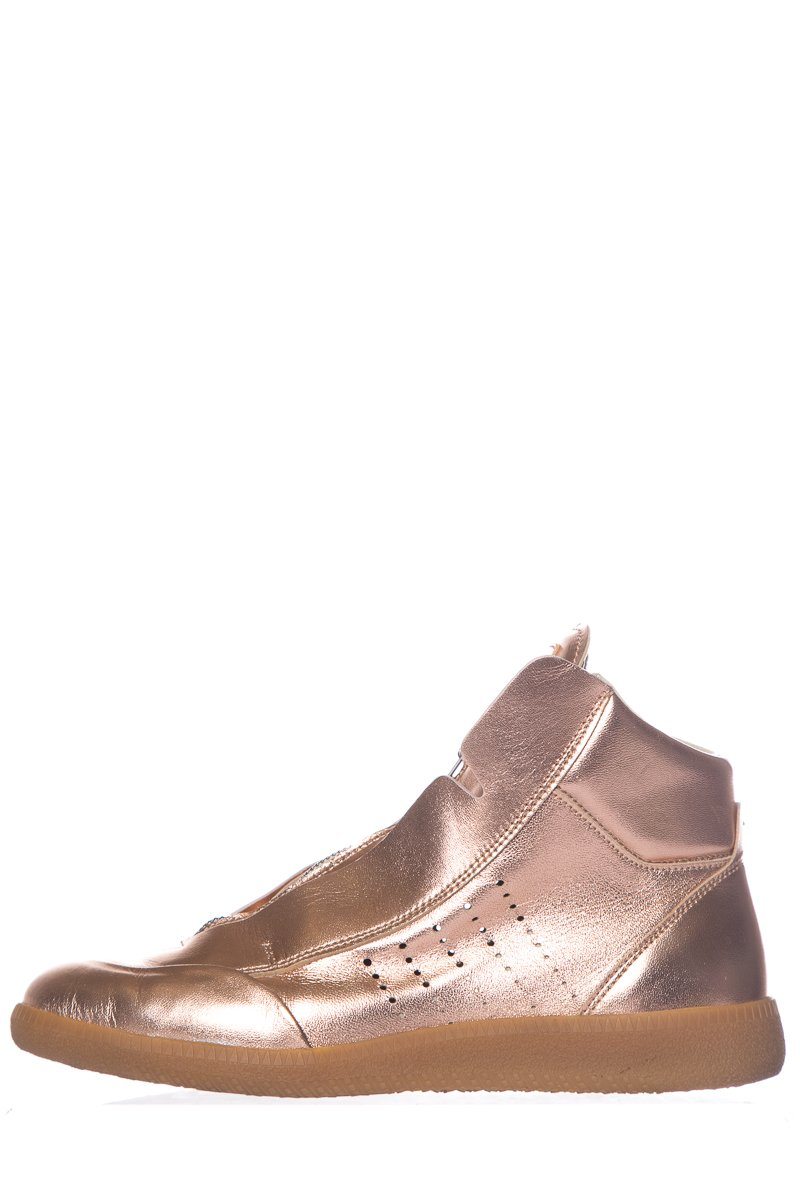 Maison Margiela Rose Gold Leather Sneakers SZ 37