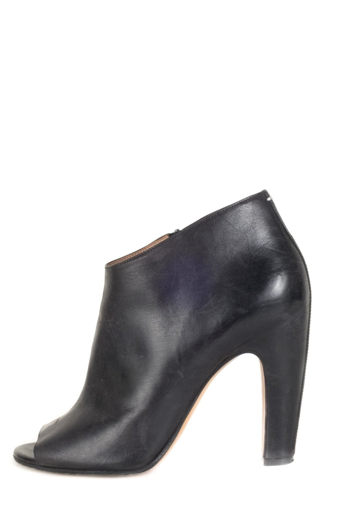 Maison Margiela Black Leather Booties 39.5 Sale