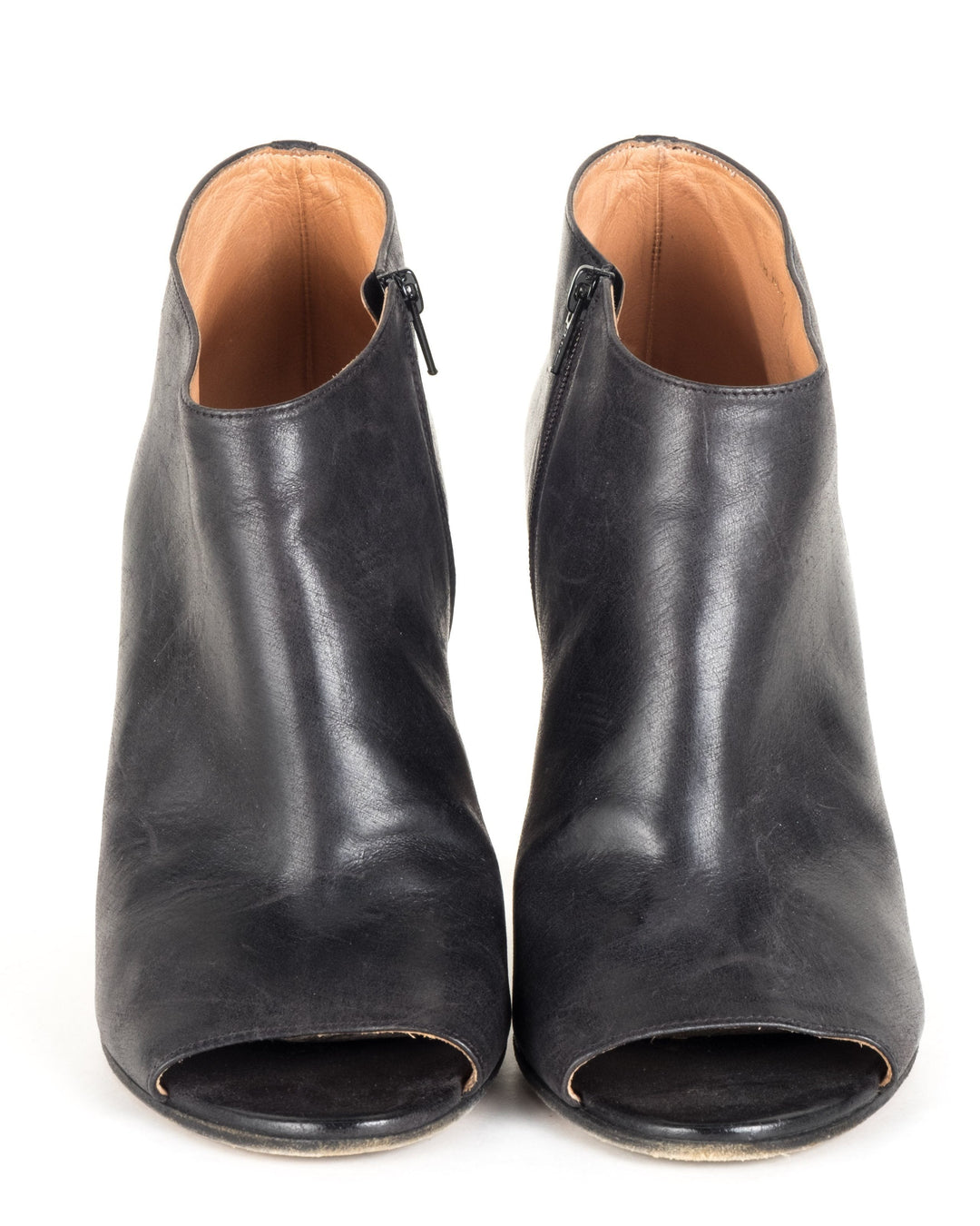 Maison Margiela Black Leather Booties 39.5 Sale