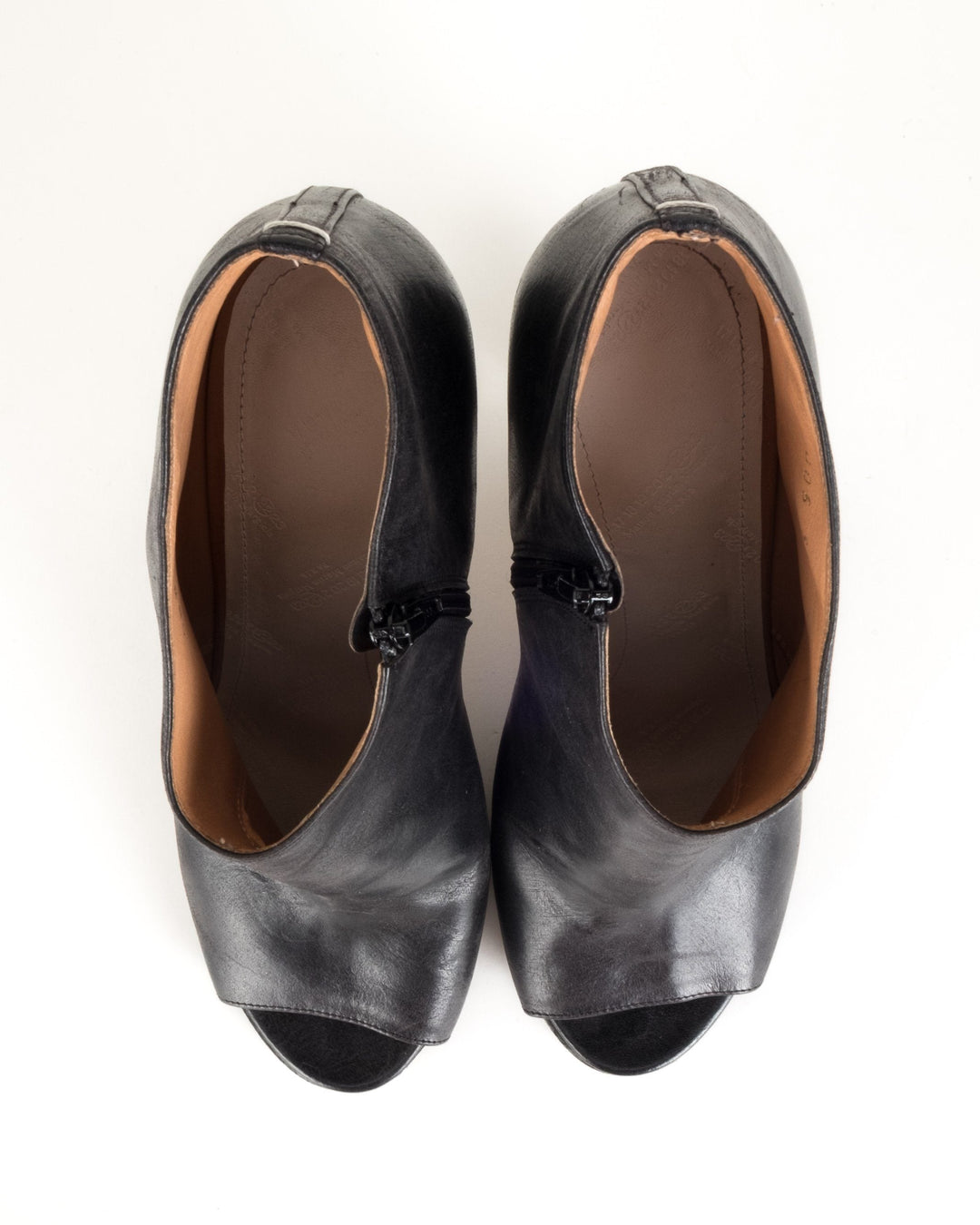 Maison Margiela Black Leather Booties 39.5 Sale