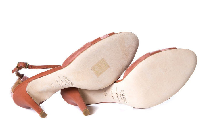 Malone Souliers Dusty Rose T-Strap Sandals SZ 37.5