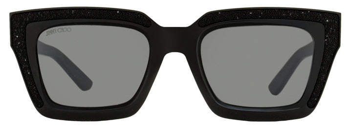 Jimmy Choo Rectangular Sunglasses Megs 807T4 Black 51mm