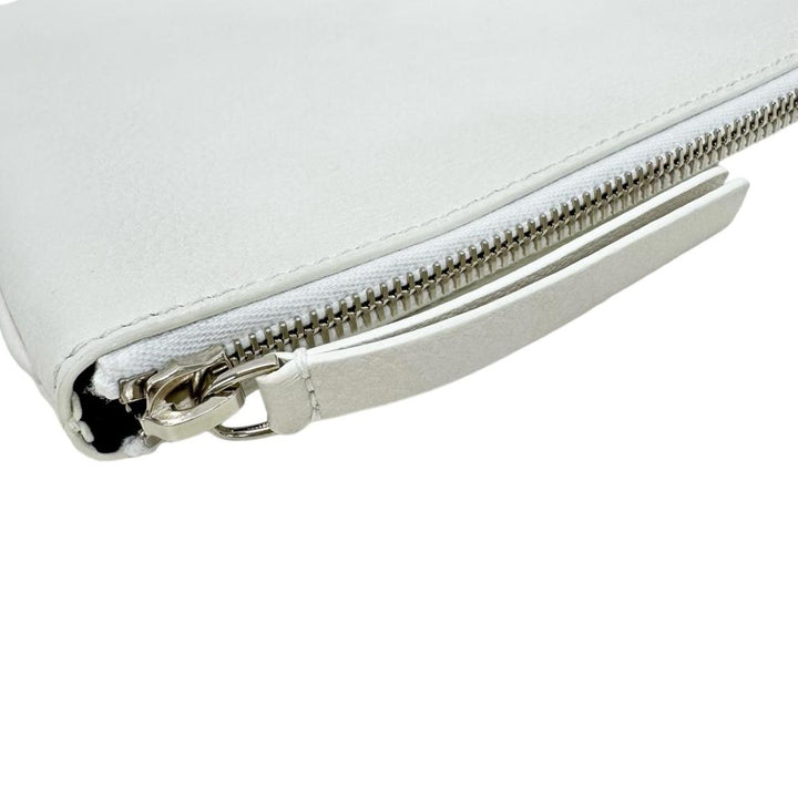 Top Quality Balenciaga Leather Clutch Bag White