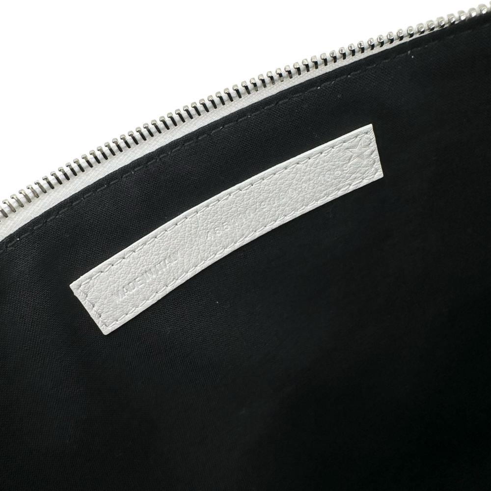 Top Quality Balenciaga Leather Clutch Bag White
