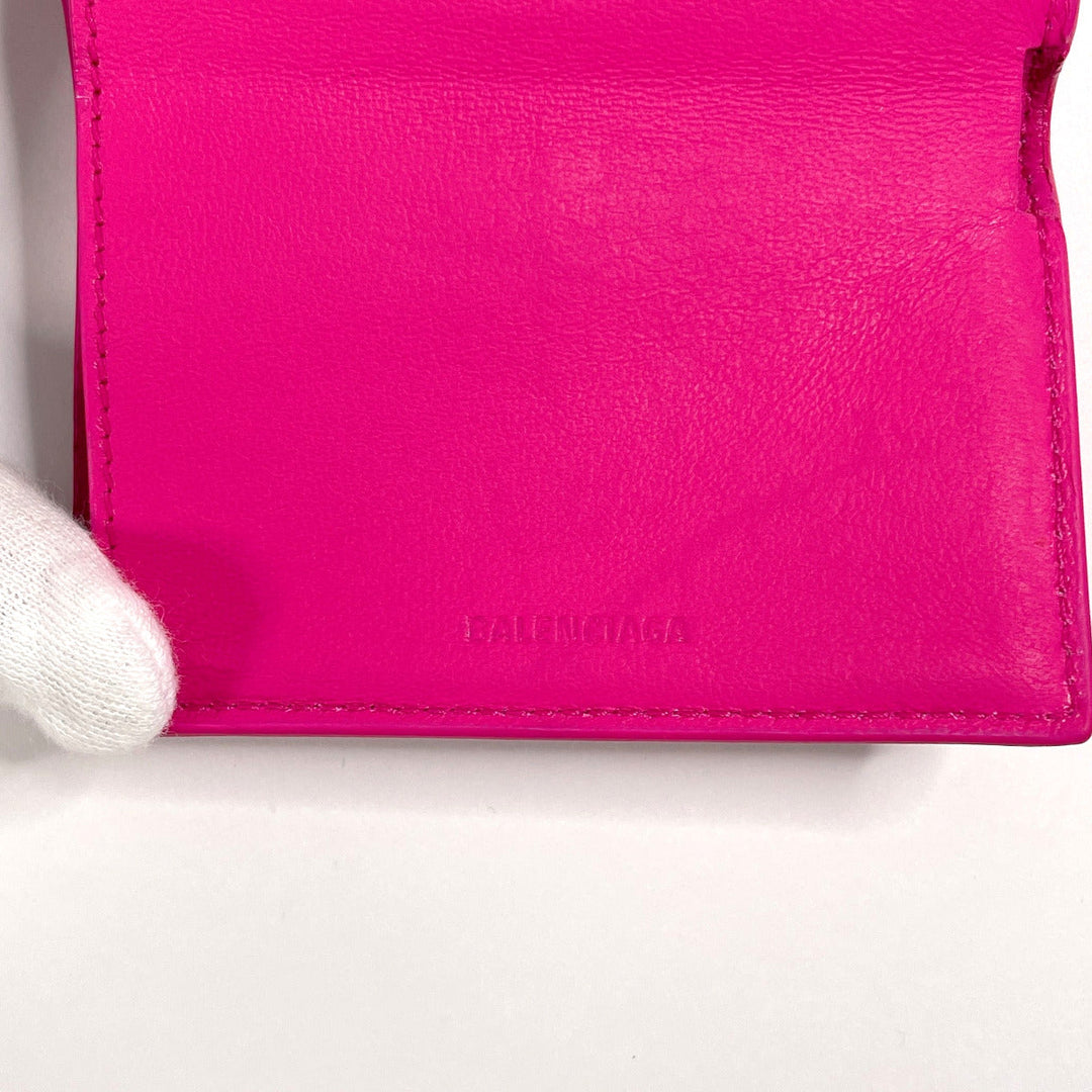 Top Quality Balenciaga Neo Classic Mini Wallet Leather Pink