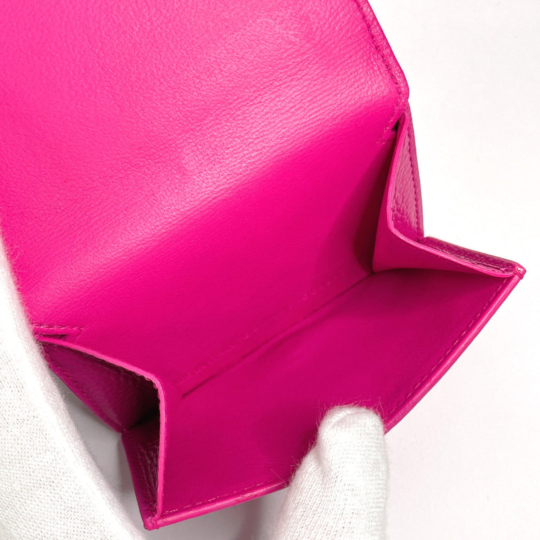 Top Quality Balenciaga Neo Classic Mini Wallet Leather Pink