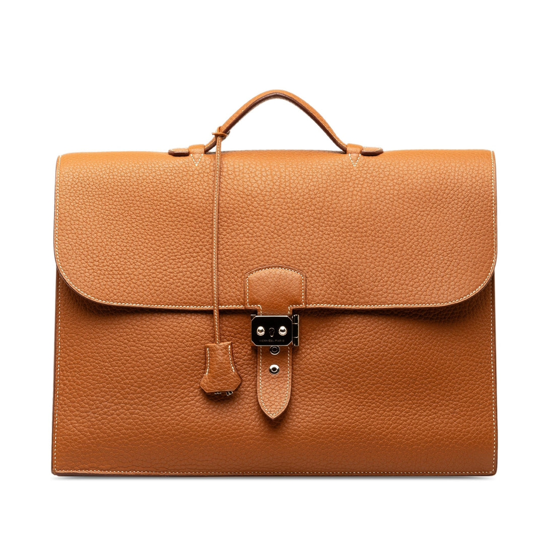Hermes Taurillon Clemence Sac a Depeches 38 Business Bag