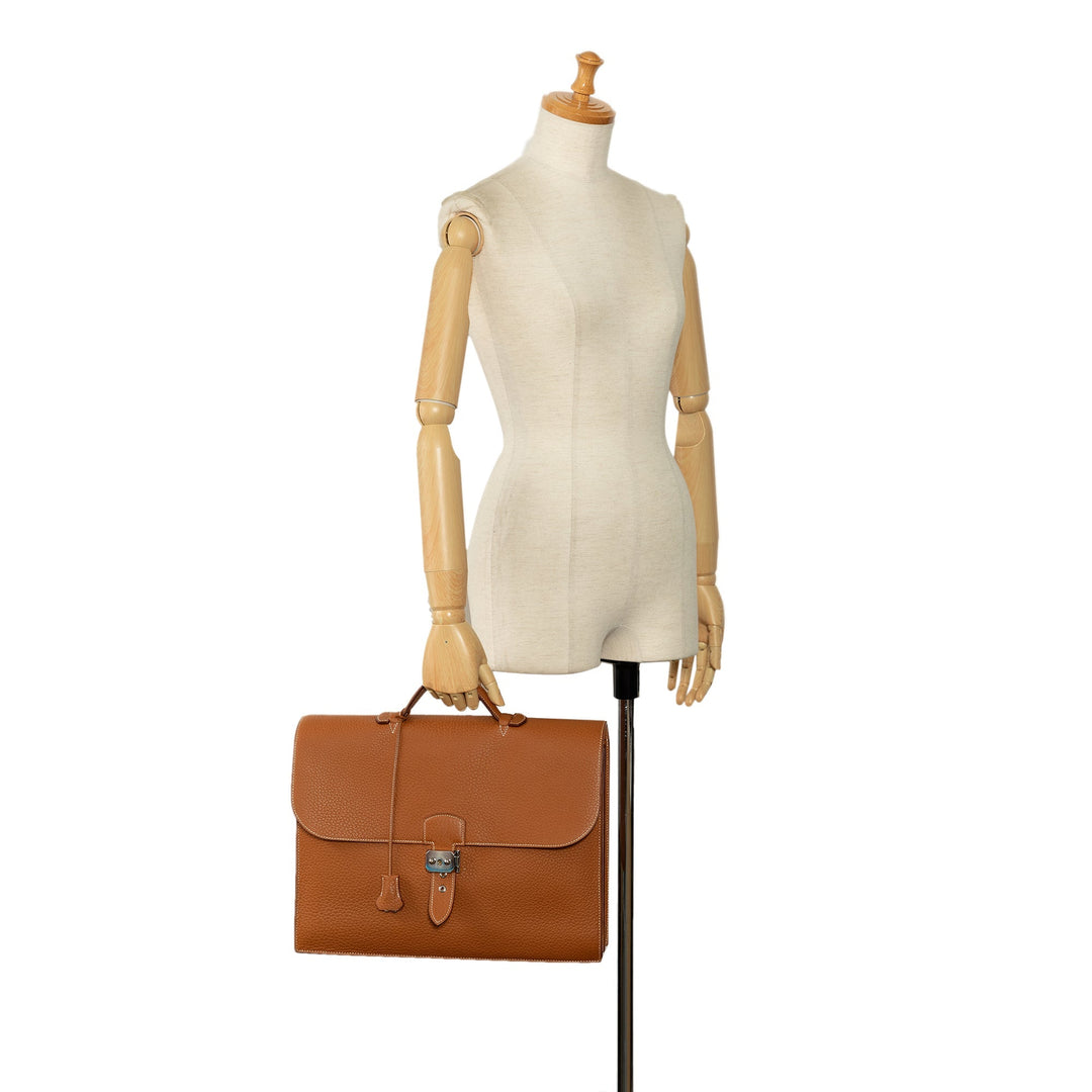 Top quality Hermes Taurillon Clemence Sac a Depeches 38 Business Bag