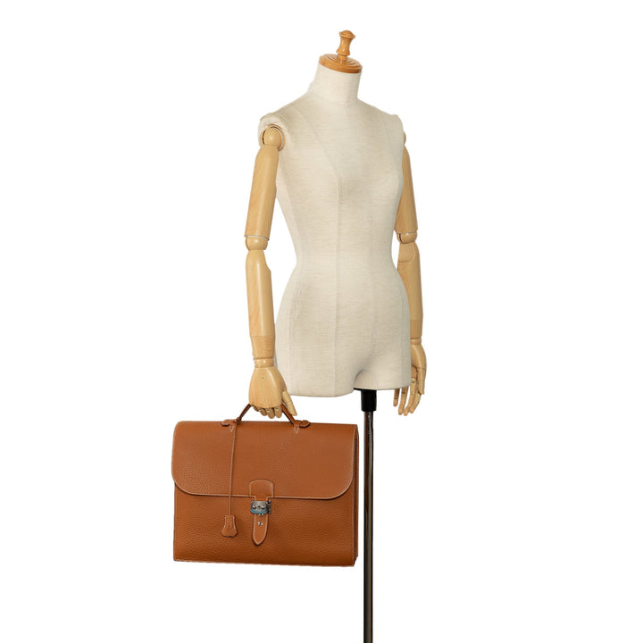 Top quality Hermes Taurillon Clemence Sac a Depeches 38 Business Bag
