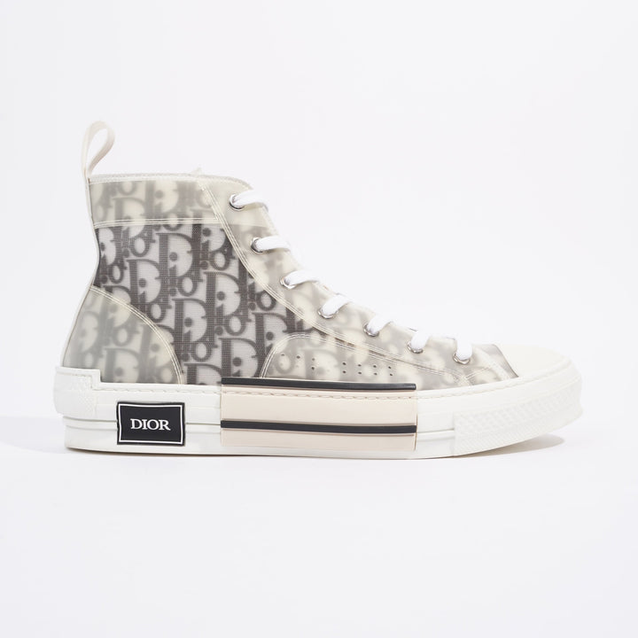 Christian Dior B23 Hightops White / Black Oblique Canvas EU 44 UK 10