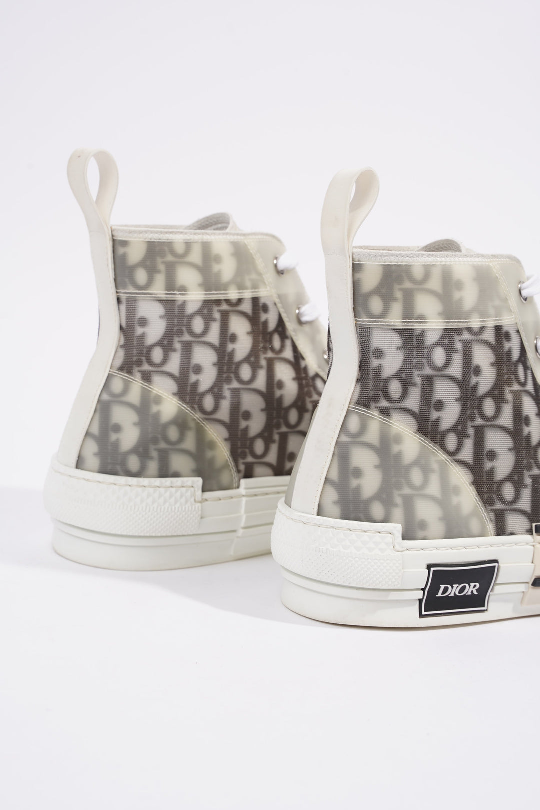 Christian Dior B23 Hightops White / Black Oblique Canvas EU 44 UK 10