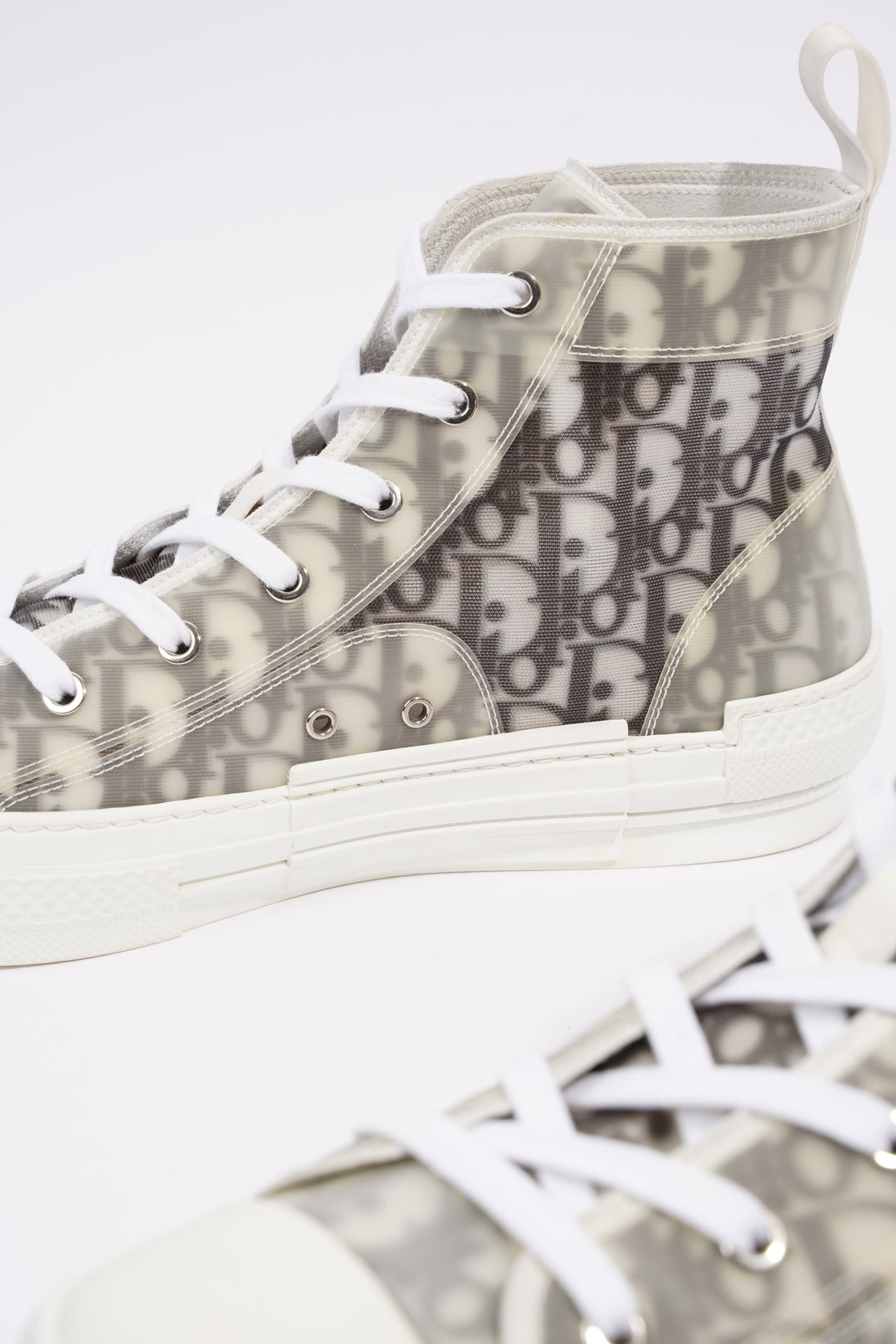 Christian Dior B23 Hightops White / Black Oblique Canvas EU 44 UK 10