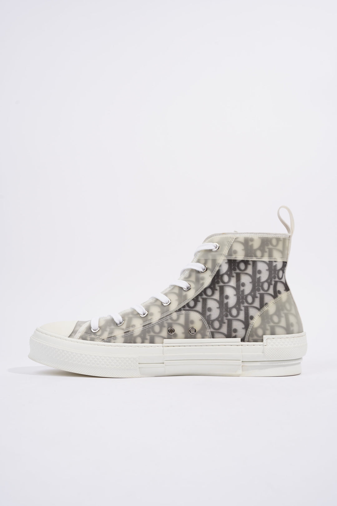 Christian Dior B23 Hightops White / Black Oblique Canvas EU 44 UK 10