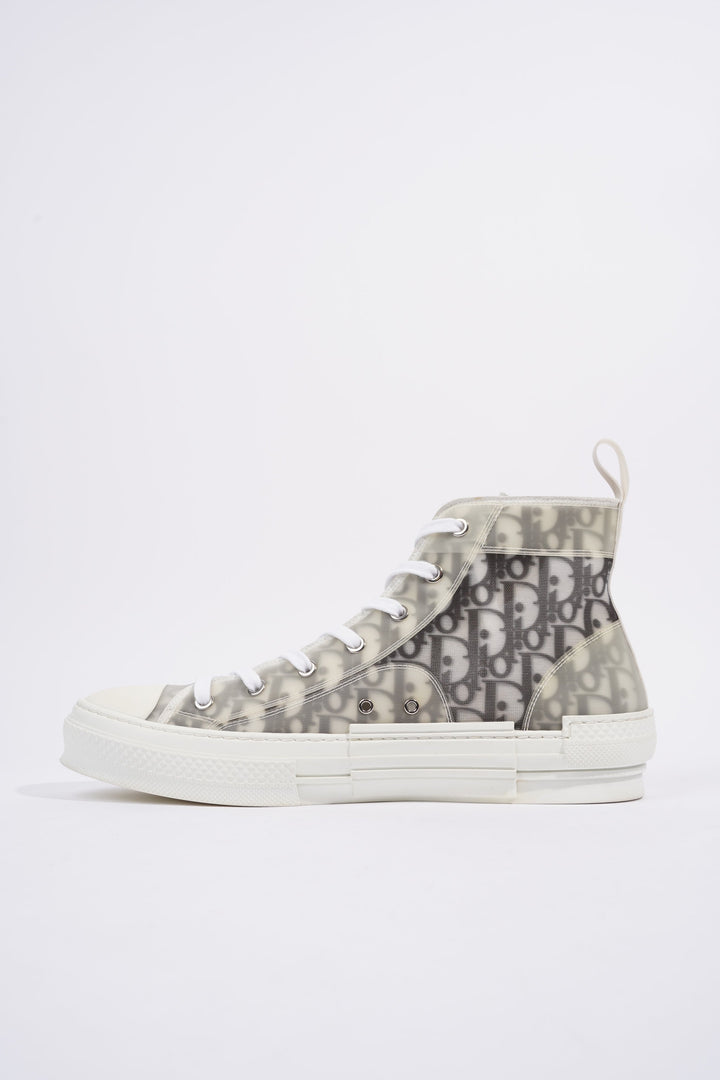 Christian Dior B23 Hightops White / Black Oblique Canvas EU 44 UK 10