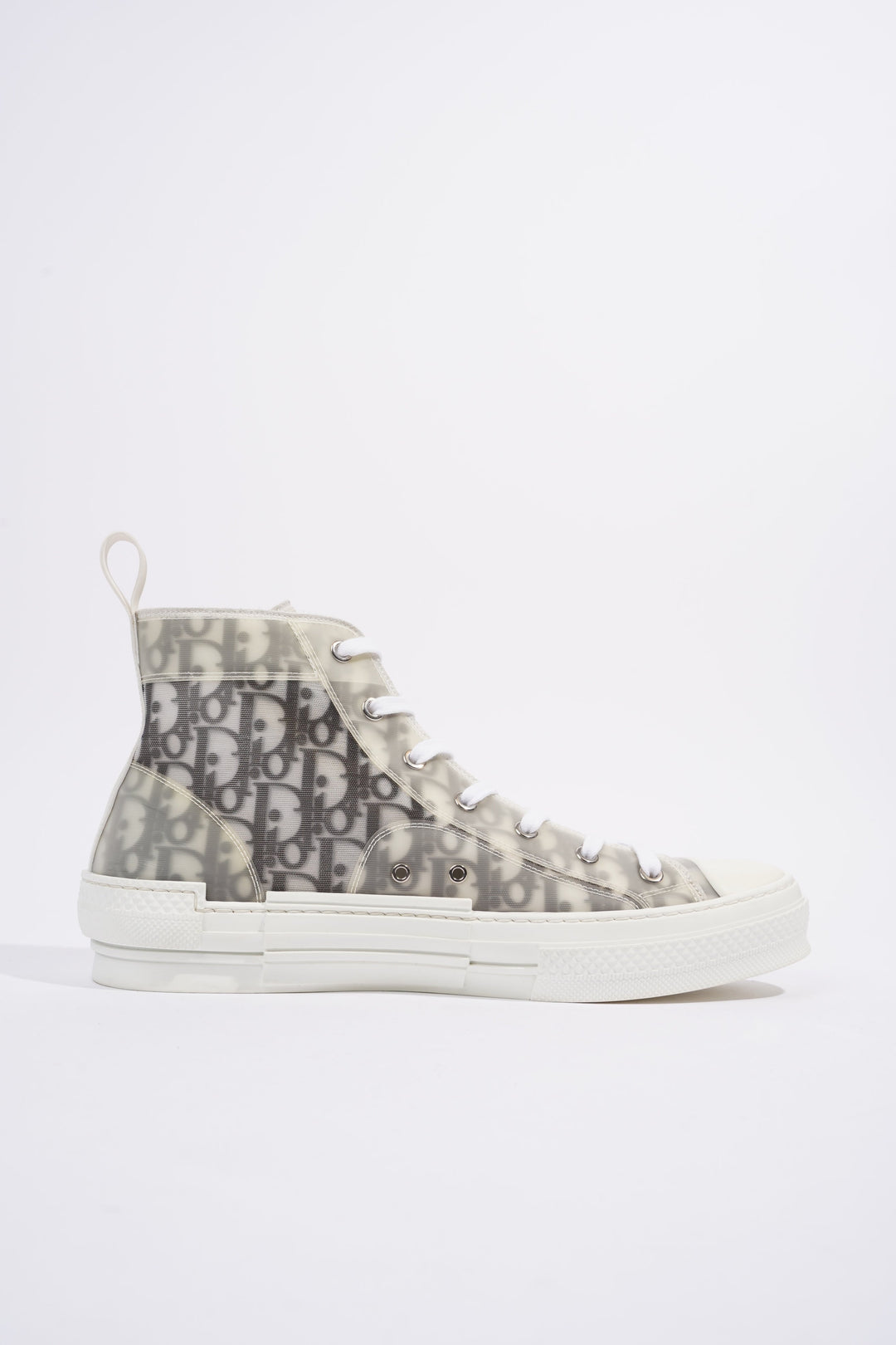 Christian Dior B23 Hightops White / Black Oblique Canvas EU 44 UK 10