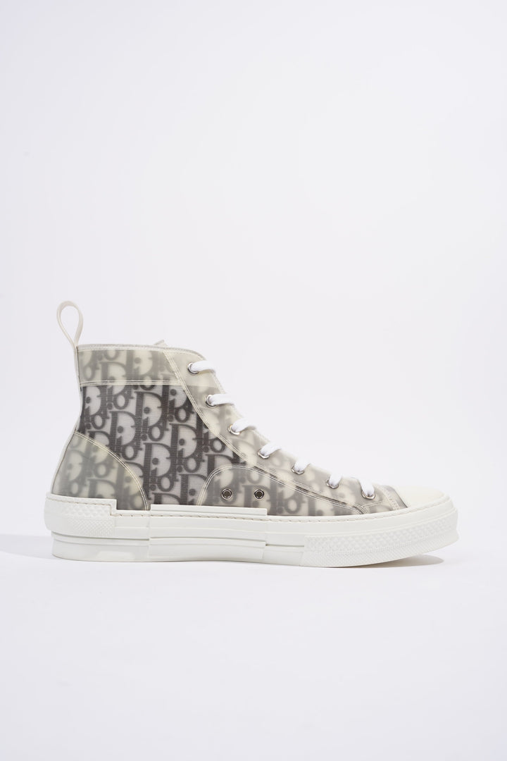 Christian Dior B23 Hightops White / Black Oblique Canvas EU 44 UK 10