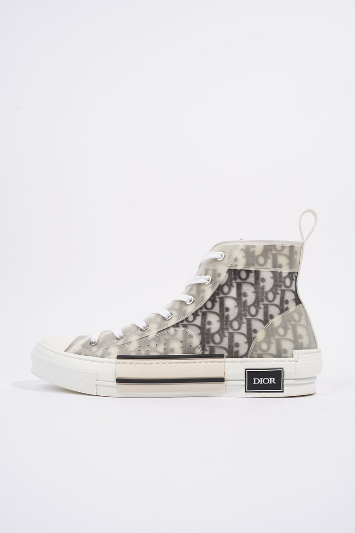 Christian Dior B23 Hightops White / Black Oblique Canvas EU 44 UK 10