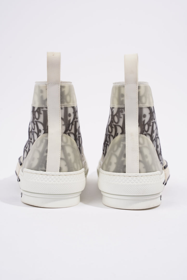 Christian Dior B23 Hightops White / Black Oblique Canvas EU 44 UK 10