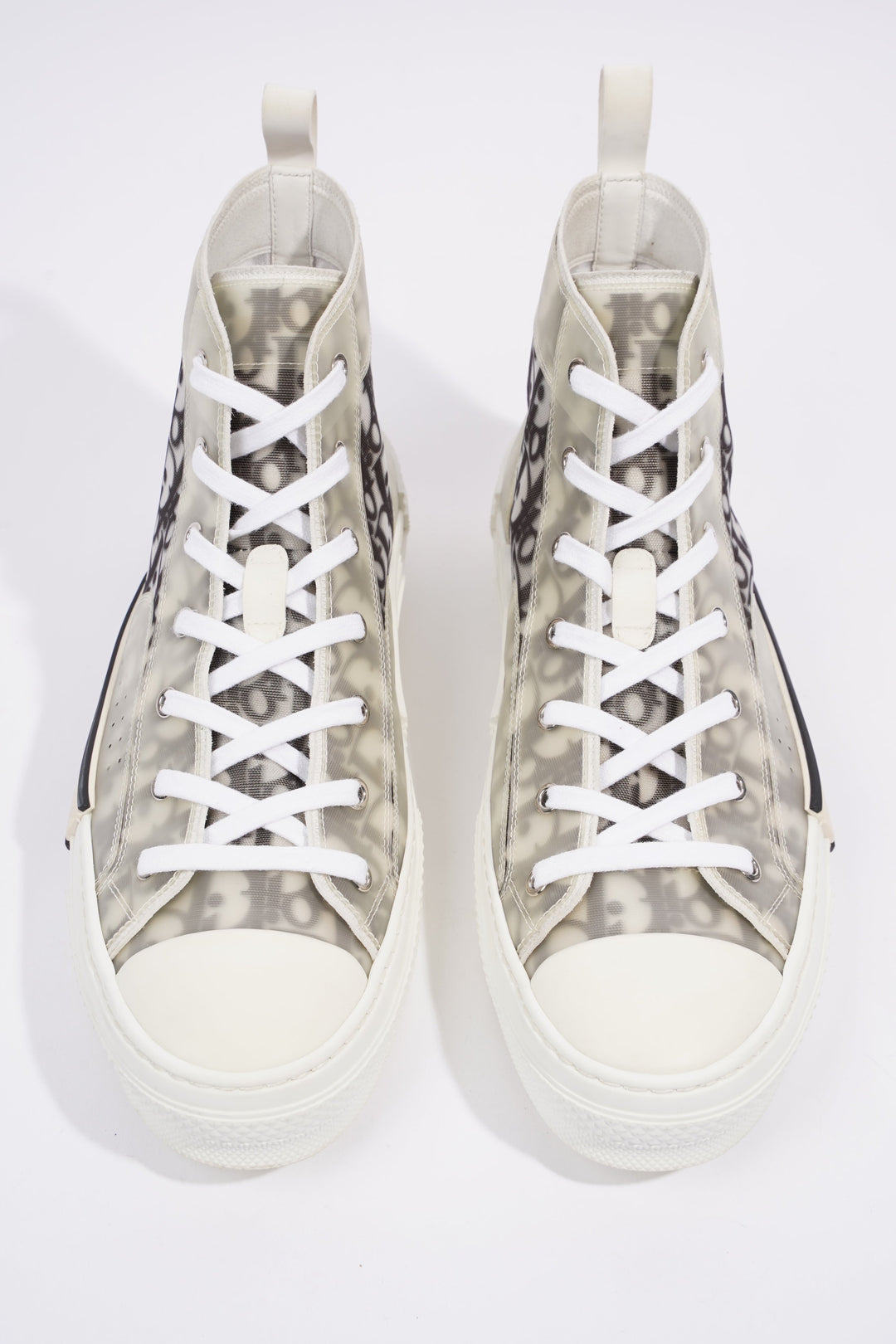 Christian Dior B23 Hightops White / Black Oblique Canvas EU 44 UK 10