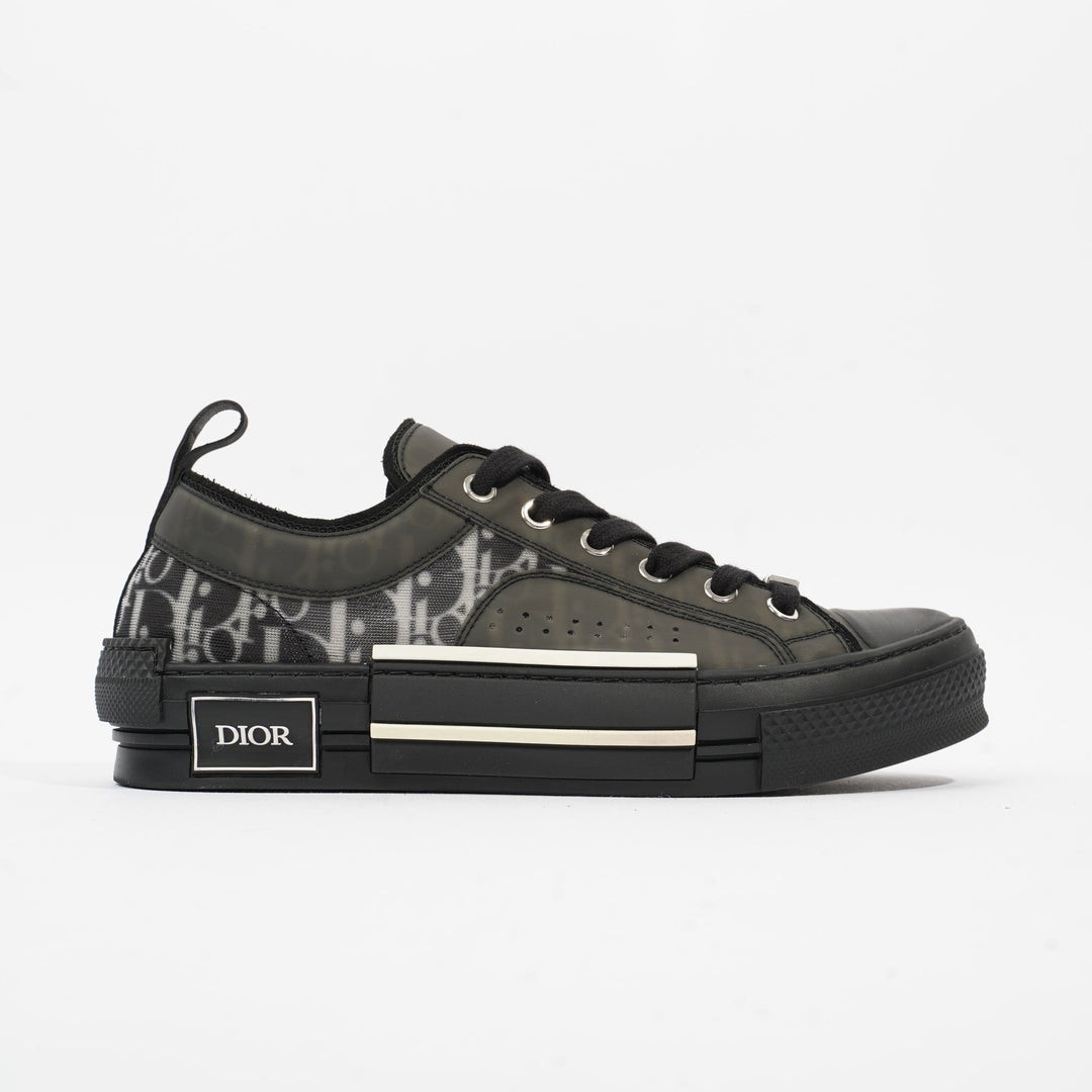 Christian Dior B23 Low Top Black Oblique Canvas EU 38 UK 5
