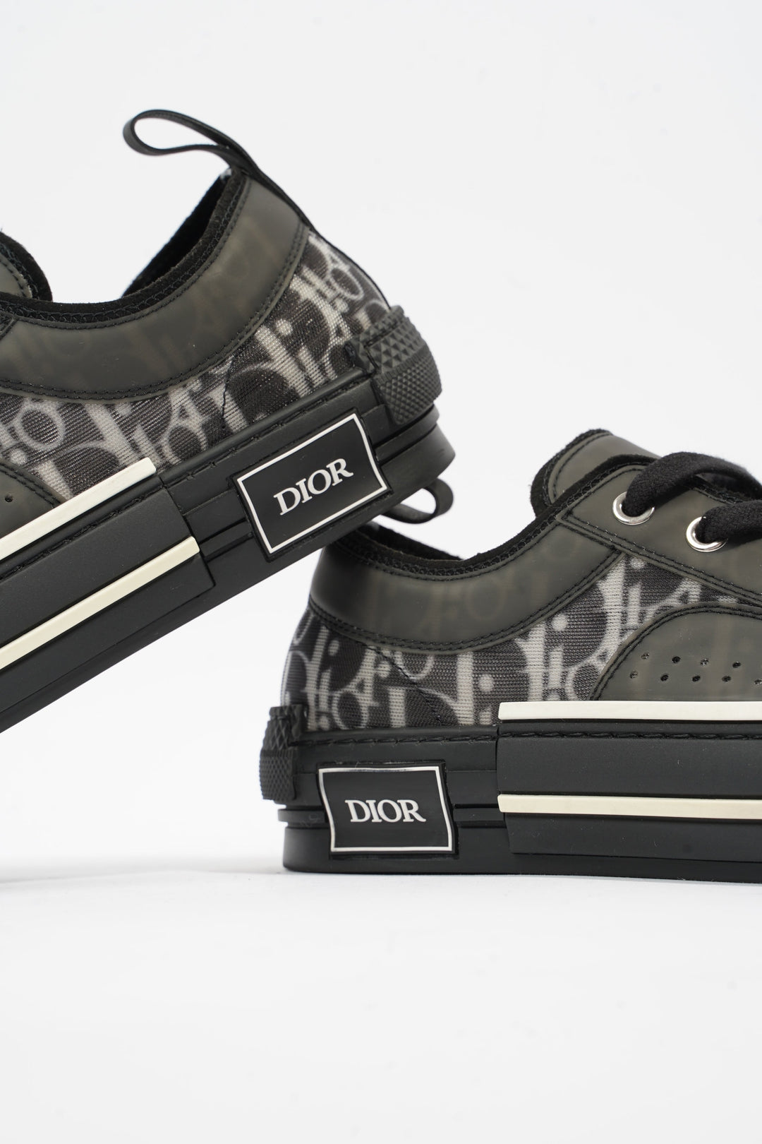 Christian Dior B23 Low Top Black Oblique Canvas EU 38 UK 5