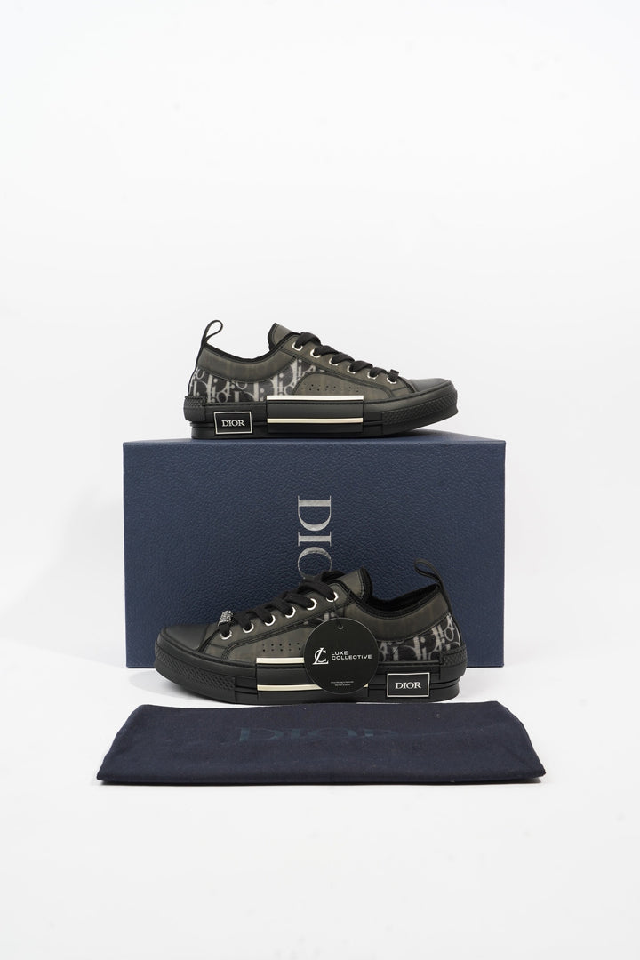 Christian Dior B23 Low Top Black Oblique Canvas EU 38 UK 5