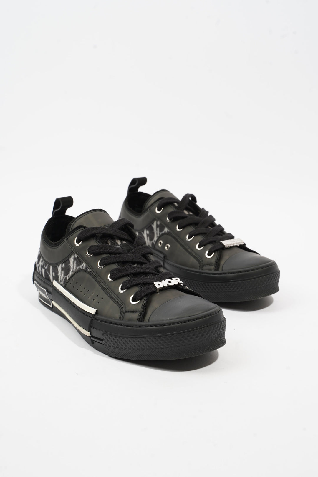 Christian Dior B23 Low Top Black Oblique Canvas EU 38 UK 5