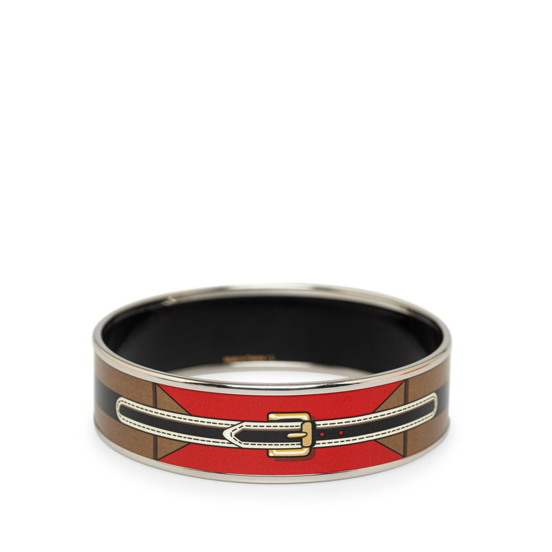 Hermes Wide Enamel Bangle Costume Bracelet