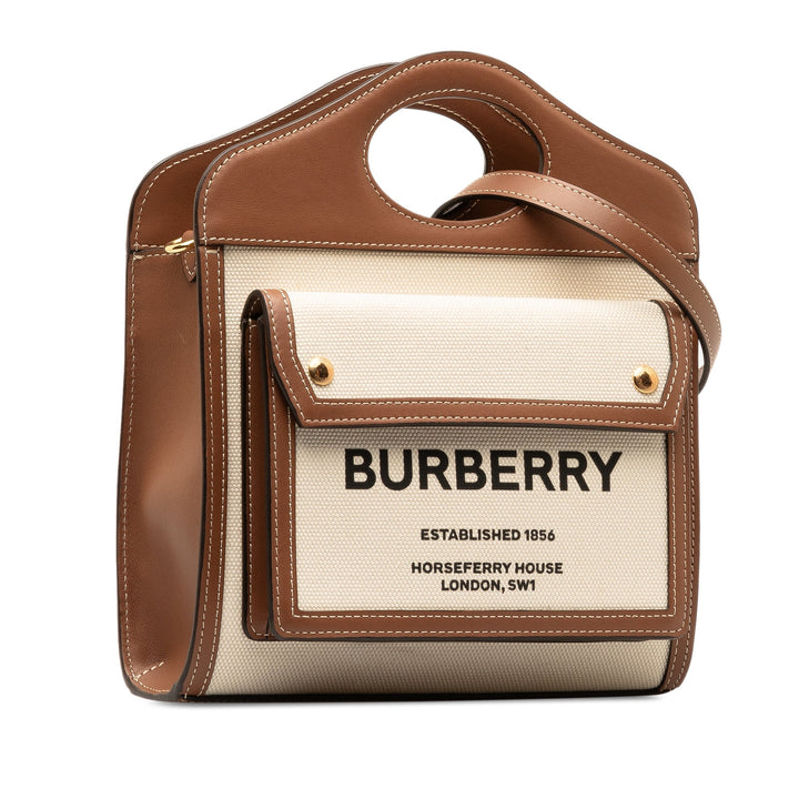 BURBERRY Mini Canvas Pocket Bag