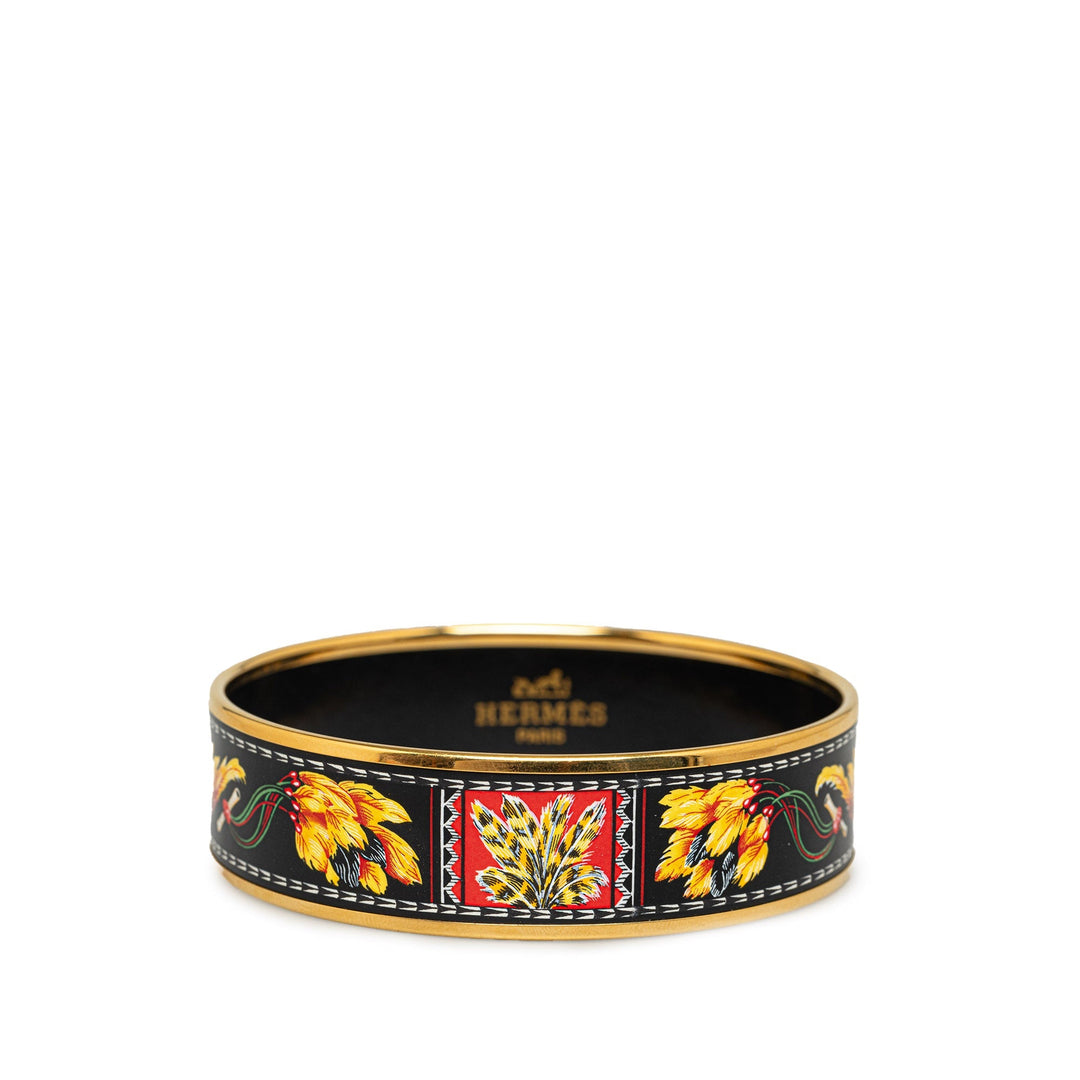 Hermes Wide Enamel Bangle Costume Bracelet