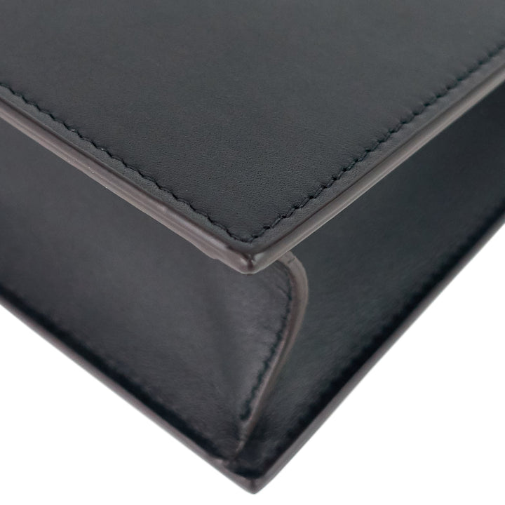 Celine Pocket Evening Leather and Shagreen Flap on Chain Bag