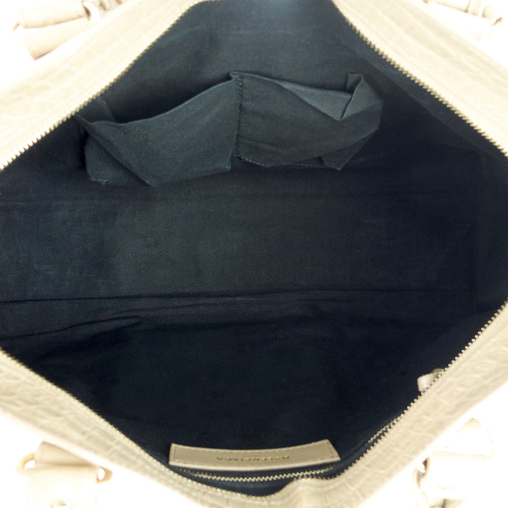 Top Quality Balenciaga Classic City Croc-Embossed Agneau Leather Bag