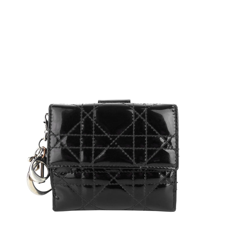 Top quality Dior Patent Leather Cannage Quilted Wallet