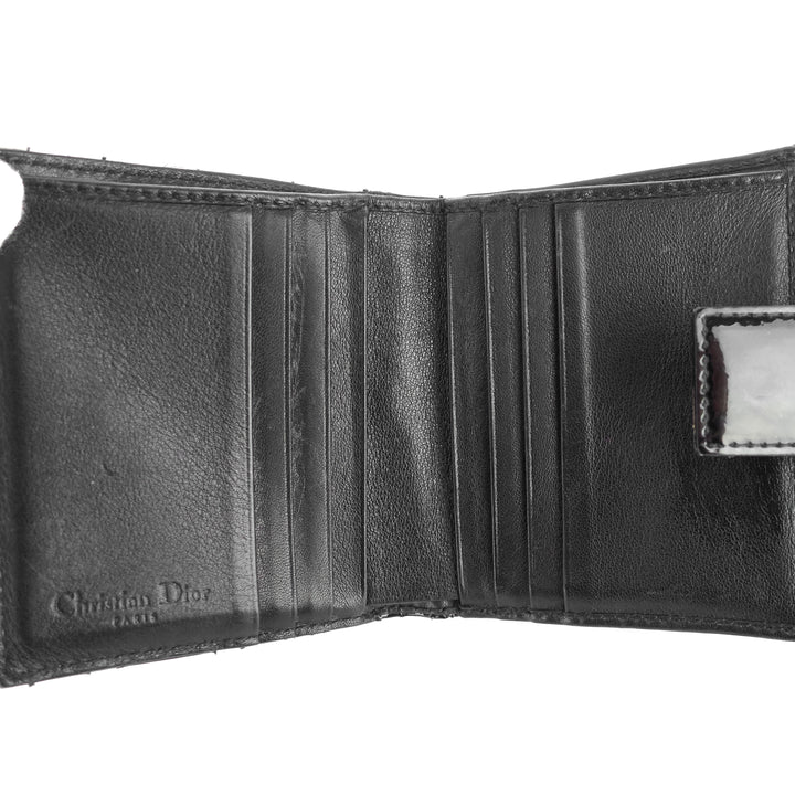 Top quality Dior Patent Leather Cannage Quilted Wallet