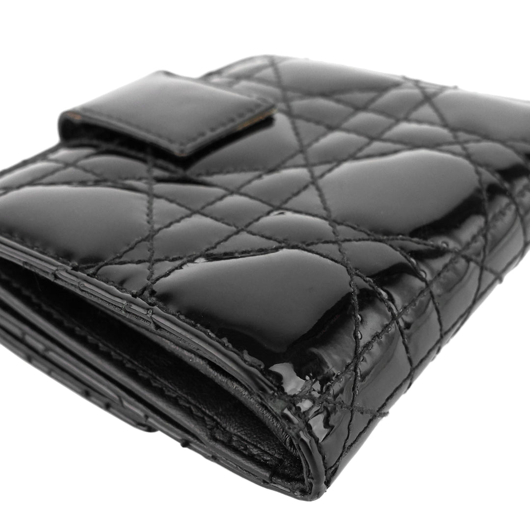 Top quality Dior Patent Leather Cannage Quilted Wallet