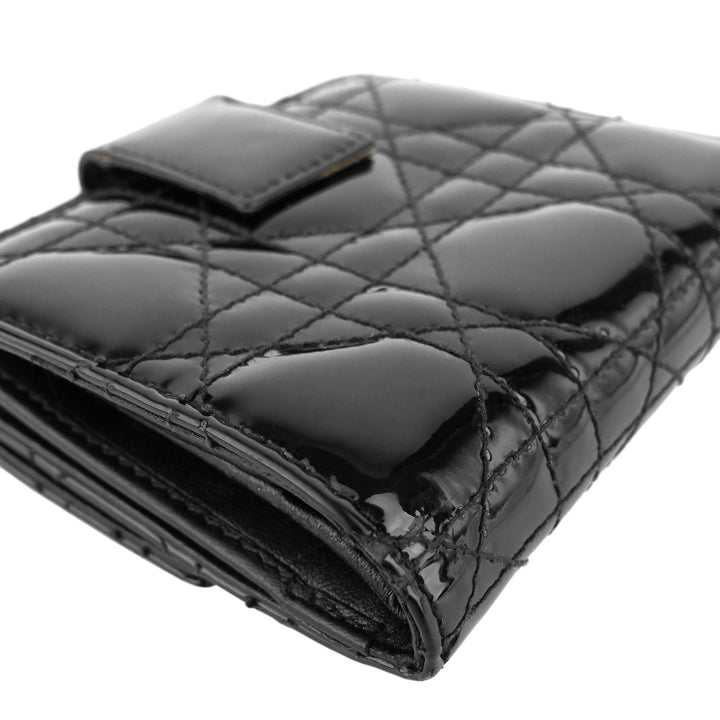 Top quality Dior Patent Leather Cannage Quilted Wallet