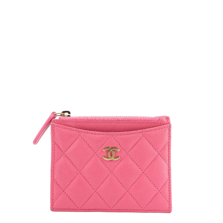 Top Quality Chanel Classic Zip Caviar Leather Cardholder