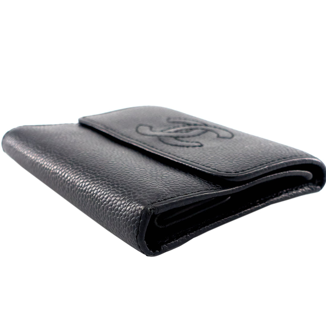 Top Quality Chanel CC Timeless Trifold Caviar Leather Wallet