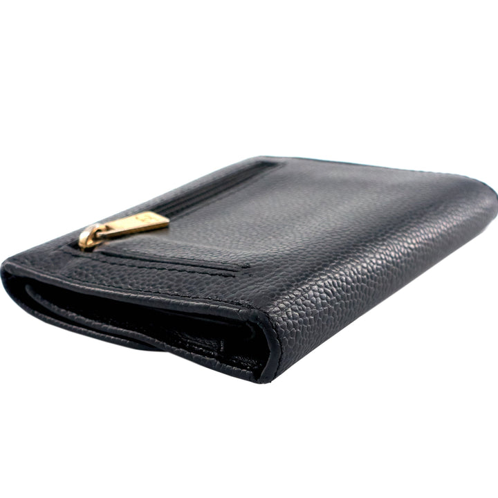 Top Quality Chanel CC Timeless Trifold Caviar Leather Wallet