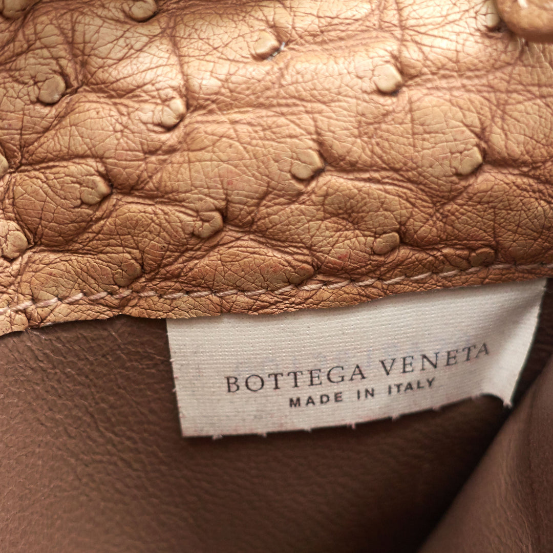 Bottega veneta Intrecciato Ostrich Leather Long Wallet